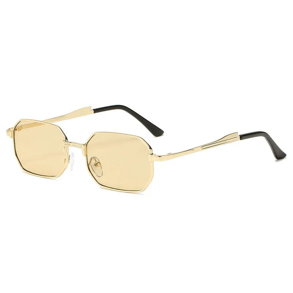 Hip-Hop Retro Solid Color Ac Square Full Frame Women'S Sunglasses
