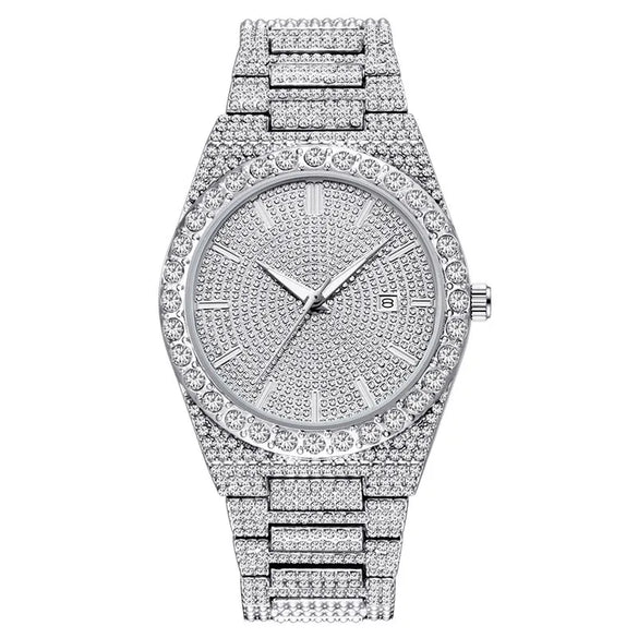 Hip-Hop Retro Solid Color Single Folding Buckle Quartz Men'S Watches