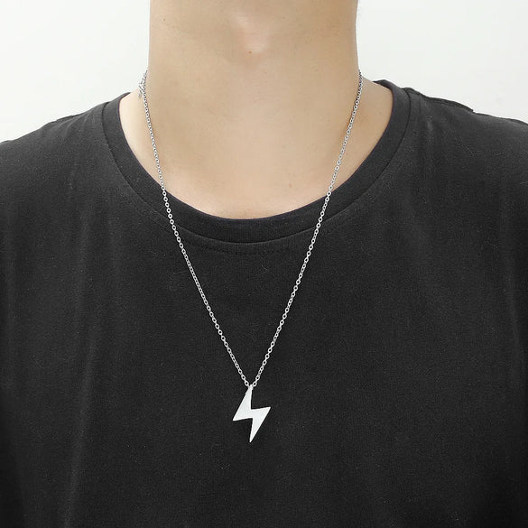 Hip-Hop Retro Solid Color 304 Stainless Steel Polishing 18K Gold Plated Men'S Pendant Necklace