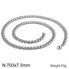 Hip-Hop Retro Solid Color Titanium Steel Men'S Necklace