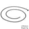 Hip-Hop Retro Solid Color Titanium Steel Men'S Necklace