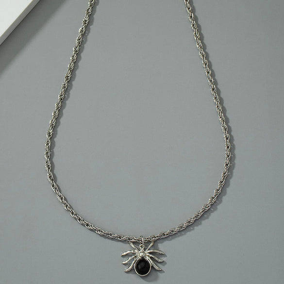 Hip-Hop Retro Spider Alloy Women'S Pendant Necklace
