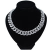 Hip-Hop Retro Waves Zinc Alloy Inlay Rhinestones Men'S Bracelets Necklace
