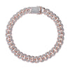 Hip-Hop Retro Waves Zinc Alloy Inlay Rhinestones Men'S Bracelets Necklace