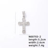 1 Piece 304 Stainless Steel Alloy Copper Rhinestones K Gold Plated Animal Cross Letter