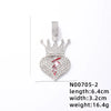 1 Piece 304 Stainless Steel Alloy Copper Rhinestones K Gold Plated Animal Cross Letter