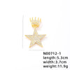 1 Piece 304 Stainless Steel Alloy Copper Rhinestones K Gold Plated Animal Cross Letter