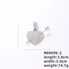 1 Piece 304 Stainless Steel Alloy Copper Rhinestones K Gold Plated Animal Cross Letter