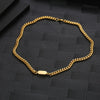 Hip-hop Rock Cool Style Solid Color Stainless Steel Polishing Plating Chain 18k Gold Plated Necklace