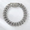 1PC A-Z Hiphop Man Personalized Name Letter Chain Bracelet Zinc Alloy Cutom Name Uppercase Letter Crown Cuba Chain Bracelets Full Diamond Heart Tennis Chain