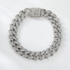 1PC A-Z Hiphop Man Personalized Name Letter Chain Bracelet Zinc Alloy Cutom Name Uppercase Letter Crown Cuba Chain Bracelets Full Diamond Heart Tennis Chain
