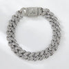 1PC A-Z Hiphop Man Personalized Name Letter Chain Bracelet Zinc Alloy Cutom Name Uppercase Letter Crown Cuba Chain Bracelets Full Diamond Heart Tennis Chain