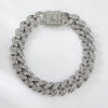 1PC A-Z Hiphop Man Personalized Name Letter Chain Bracelet Zinc Alloy Cutom Name Uppercase Letter Crown Cuba Chain Bracelets Full Diamond Heart Tennis Chain