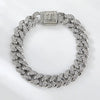 1PC A-Z Hiphop Man Personalized Name Letter Chain Bracelet Zinc Alloy Cutom Name Uppercase Letter Crown Cuba Chain Bracelets Full Diamond Heart Tennis Chain