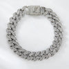 1PC A-Z Hiphop Man Personalized Name Letter Chain Bracelet Zinc Alloy Cutom Name Uppercase Letter Crown Cuba Chain Bracelets Full Diamond Heart Tennis Chain