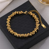 Hip-Hop Rock Round Multicolor 304 Stainless Steel 18K Gold Plated Rose Gold Plated Bracelets In Bulk