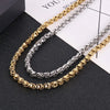 Hip-Hop Rock Solid Color Titanium Steel Patchwork 18K Gold Plated Men'S Necklace