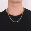 Hip-Hop Rock Solid Color Titanium Steel Patchwork 18K Gold Plated Men'S Necklace