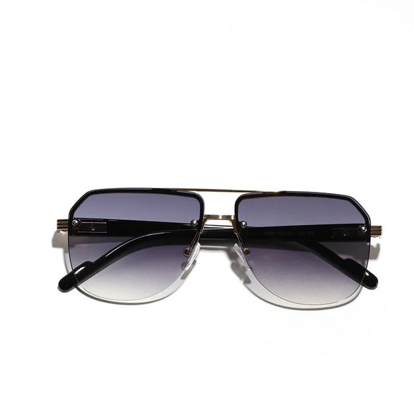 Hip-Hop Simple Style Solid Color Ac Toad Glasses Half Frame Women'S Sunglasses