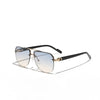 Hip-Hop Simple Style Solid Color Ac Toad Glasses Half Frame Women'S Sunglasses