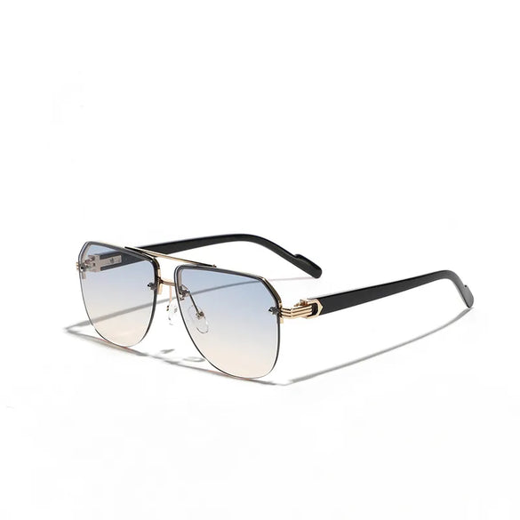 Hip-Hop Simple Style Solid Color Ac Toad Glasses Half Frame Women'S Sunglasses