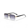 Hip-Hop Simple Style Solid Color Ac Toad Glasses Half Frame Women'S Sunglasses