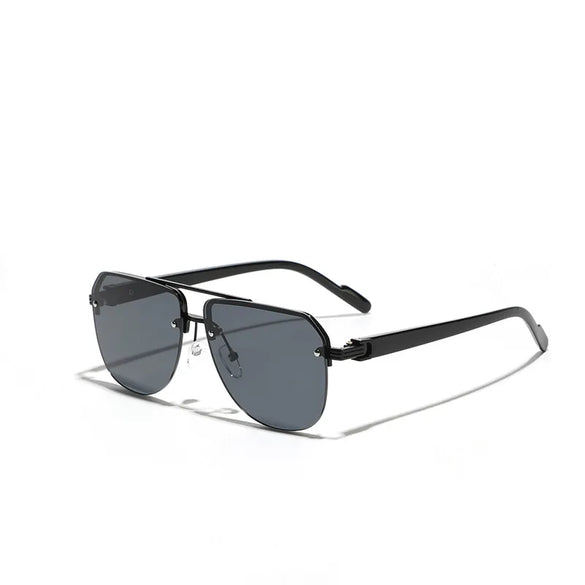 Hip-Hop Simple Style Solid Color Ac Toad Glasses Half Frame Women'S Sunglasses