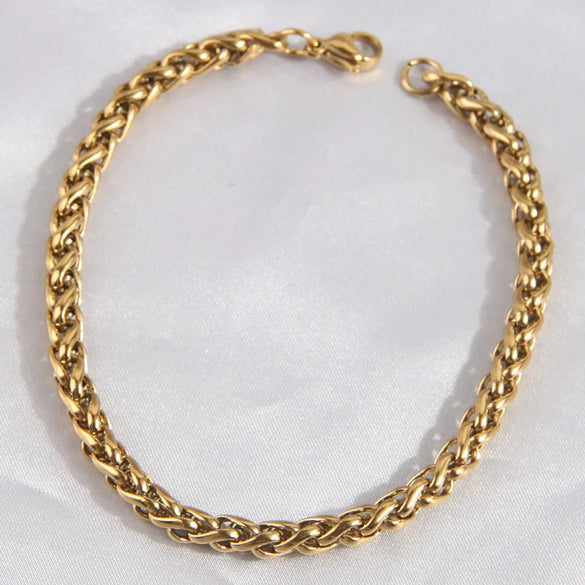 Hip-Hop Solid Color 304 Stainless Steel Men'S Bracelets