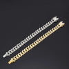 Hip-Hop Solid Color Alloy Titanium Steel Plating Inlay Rhinestones Unisex Necklace