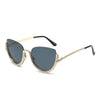 Hip-Hop Solid Color Pc Special-Shaped Mirror Half Frame Women'S Sunglasses