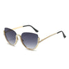 Hip-Hop Solid Color Pc Special-Shaped Mirror Half Frame Women'S Sunglasses