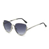 Hip-Hop Solid Color Pc Special-Shaped Mirror Half Frame Women'S Sunglasses