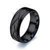 Hip-Hop Solid Color Stainless Steel Carving Men'S Rings