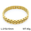 Hip-Hop Solid Color Stainless Steel 18K Gold Plated Men'S Bracelets