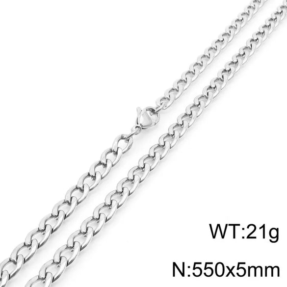 Stainless Steel Metal 18K Gold Plated Hip-Hop Plating Solid Color Necklace
