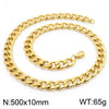 Stainless Steel Metal 18K Gold Plated Hip-Hop Plating Solid Color Necklace