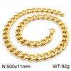 Stainless Steel Metal 18K Gold Plated Hip-Hop Plating Solid Color Necklace