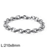 Hip-Hop Solid Color Stainless Steel Plating Bracelets 1 Piece