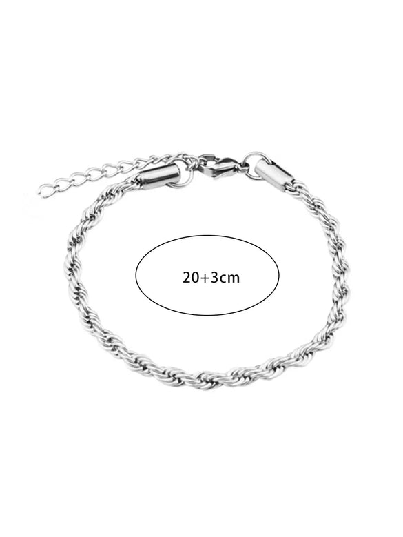 Hip-Hop Solid Color Ferroalloy Plating Men'S Bracelets