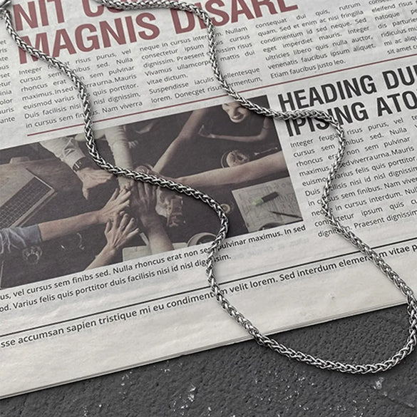 Hip-Hop Solid Color Ferroalloy Men'S Long Necklace