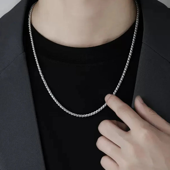 Hip-Hop Solid Color Ferroalloy Men'S Long Necklace