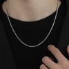 Hip-Hop Solid Color Ferroalloy Men'S Long Necklace