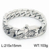 Hip-Hop Solid Color Titanium Steel Inlay Zircon Men'S Bracelets