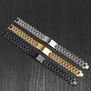 Hip-Hop Solid Color 304 Stainless Steel Patchwork Men'S Bracelets