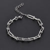 Hip-hop Solid Color Titanium Steel Polishing Lace Bracelets