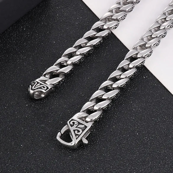 Hip-Hop Solid Color Titanium Steel Polishing Men'S Necklace