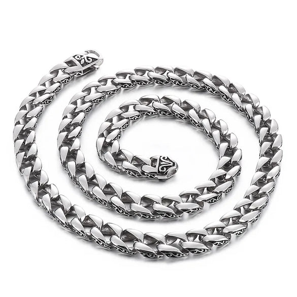 Hip-Hop Solid Color Titanium Steel Polishing Men'S Necklace