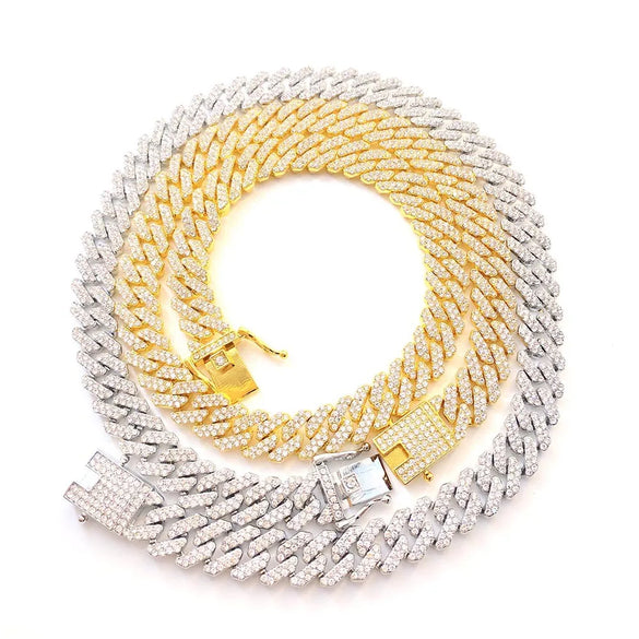 Hip-Hop Solid Color Zinc Alloy Inlay Rhinestones Men'S Bracelets Necklace