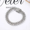 Hip-Hop Solid Color Zinc Alloy Inlay Rhinestones Men'S Bracelets Necklace