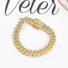 Hip-Hop Solid Color Zinc Alloy Inlay Rhinestones Men'S Bracelets Necklace